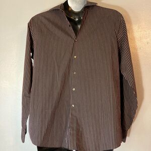 Van Heusen Black And Red Striped Button up Shirt